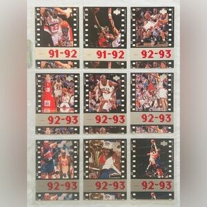 Michael Jordan MJ Timeframe Collector’s Cards - Lot of 9 - VGC MJ9